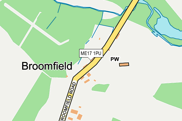 ME17 1PU map - OS OpenMap – Local (Ordnance Survey)