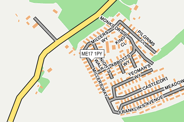 ME17 1PY map - OS OpenMap – Local (Ordnance Survey)