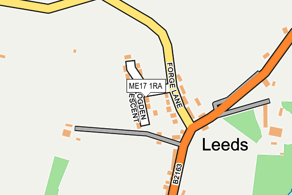 ME17 1RA map - OS OpenMap – Local (Ordnance Survey)