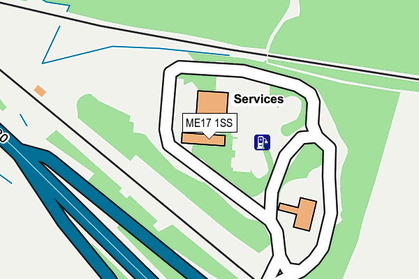 ME17 1SS map - OS OpenMap – Local (Ordnance Survey)