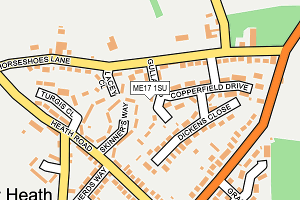 ME17 1SU map - OS OpenMap – Local (Ordnance Survey)