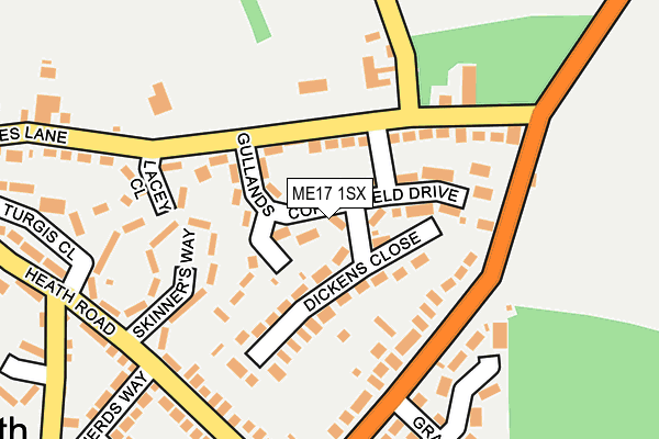 ME17 1SX map - OS OpenMap – Local (Ordnance Survey)