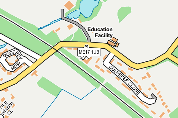 ME17 1UB map - OS OpenMap – Local (Ordnance Survey)