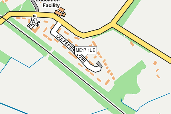 ME17 1UE map - OS OpenMap – Local (Ordnance Survey)