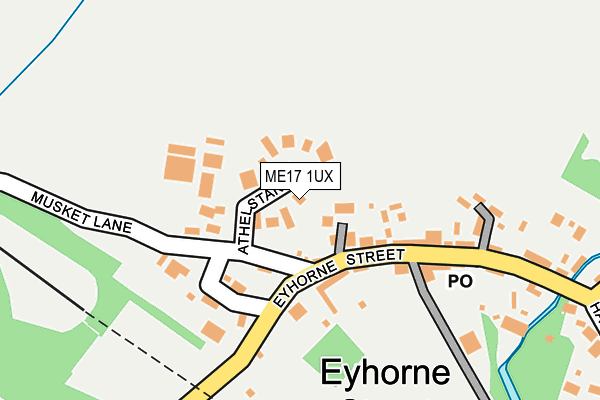 ME17 1UX map - OS OpenMap – Local (Ordnance Survey)