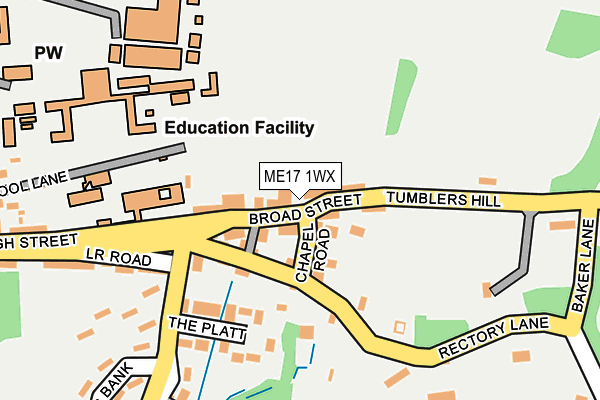 ME17 1WX map - OS OpenMap – Local (Ordnance Survey)