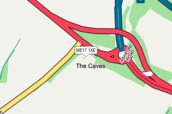 ME17 1XE map - OS OpenMap – Local (Ordnance Survey)