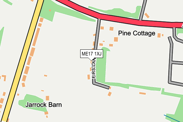 ME17 1XJ map - OS OpenMap – Local (Ordnance Survey)