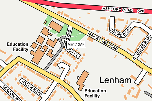 ME17 2AF map - OS OpenMap – Local (Ordnance Survey)