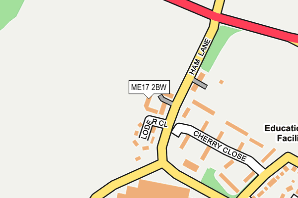 ME17 2BW map - OS OpenMap – Local (Ordnance Survey)