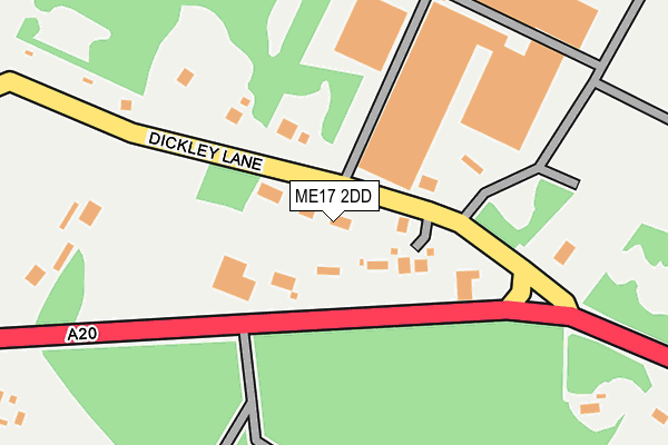 ME17 2DD map - OS OpenMap – Local (Ordnance Survey)