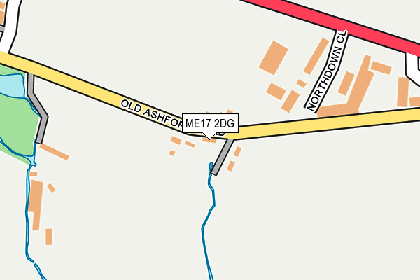 ME17 2DG map - OS OpenMap – Local (Ordnance Survey)