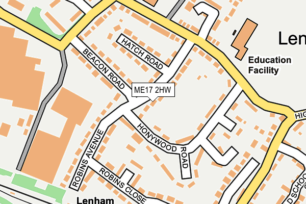 ME17 2HW map - OS OpenMap – Local (Ordnance Survey)