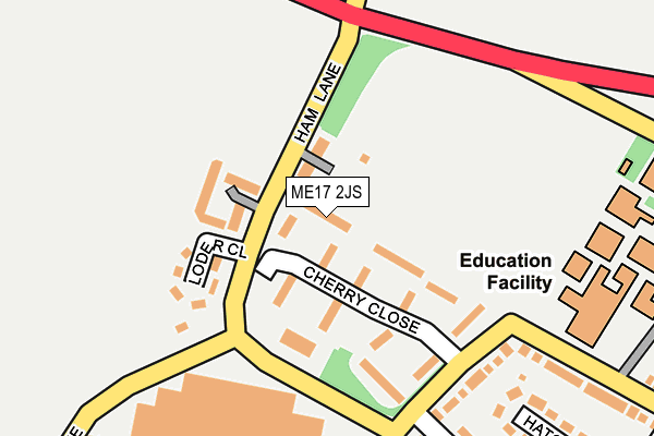 ME17 2JS map - OS OpenMap – Local (Ordnance Survey)