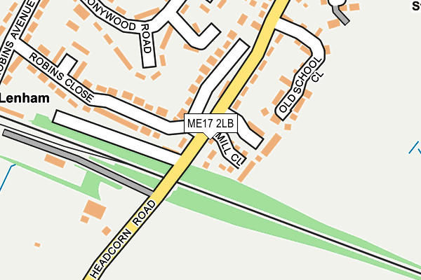 ME17 2LB map - OS OpenMap – Local (Ordnance Survey)