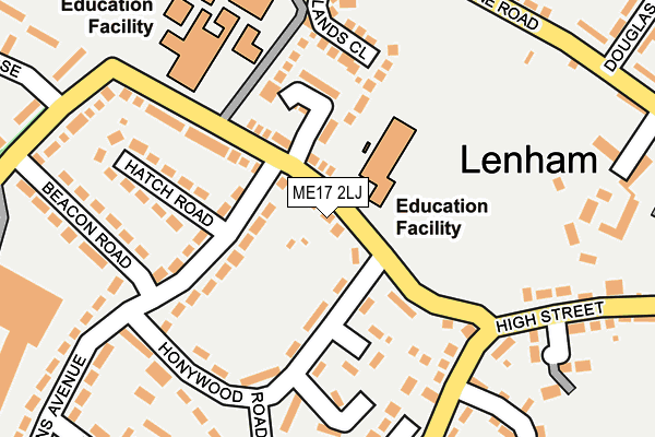 ME17 2LJ map - OS OpenMap – Local (Ordnance Survey)