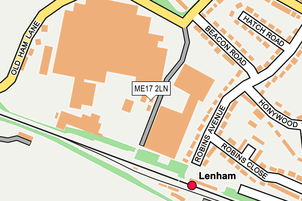 ME17 2LN map - OS OpenMap – Local (Ordnance Survey)