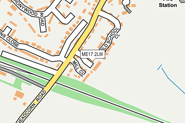 ME17 2LW map - OS OpenMap – Local (Ordnance Survey)