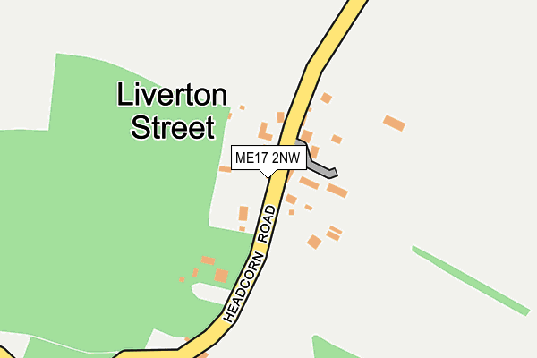 ME17 2NW map - OS OpenMap – Local (Ordnance Survey)