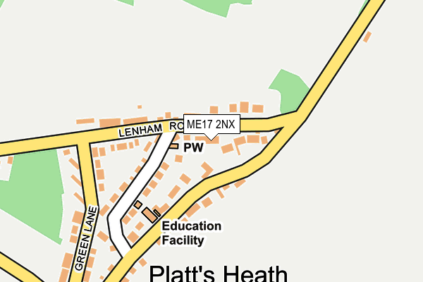 ME17 2NX map - OS OpenMap – Local (Ordnance Survey)