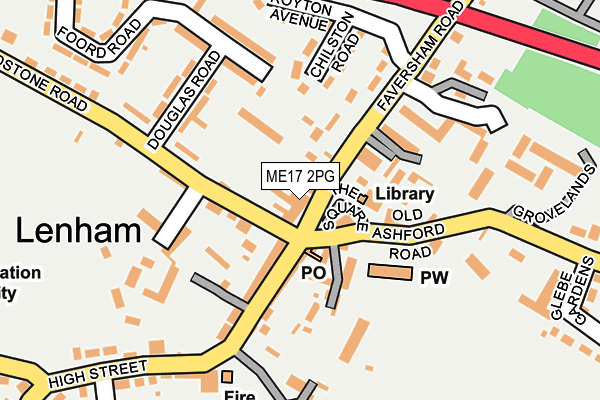 ME17 2PG map - OS OpenMap – Local (Ordnance Survey)