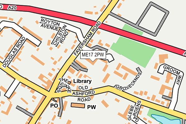ME17 2PW map - OS OpenMap – Local (Ordnance Survey)