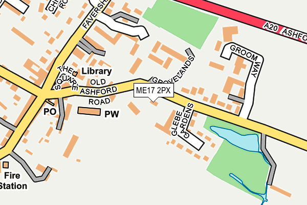 ME17 2PX map - OS OpenMap – Local (Ordnance Survey)