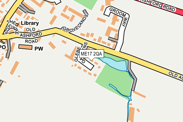 ME17 2QA map - OS OpenMap – Local (Ordnance Survey)