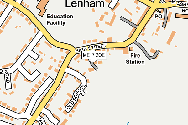 ME17 2QE map - OS OpenMap – Local (Ordnance Survey)