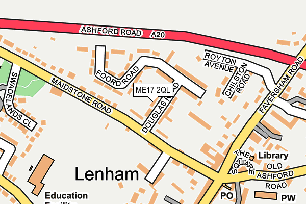 ME17 2QL map - OS OpenMap – Local (Ordnance Survey)