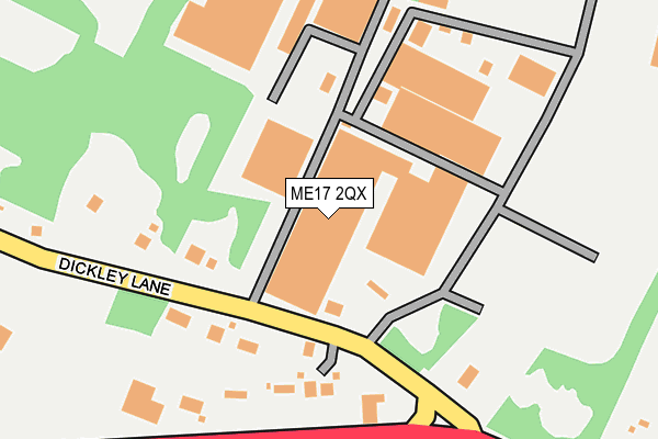 ME17 2QX map - OS OpenMap – Local (Ordnance Survey)