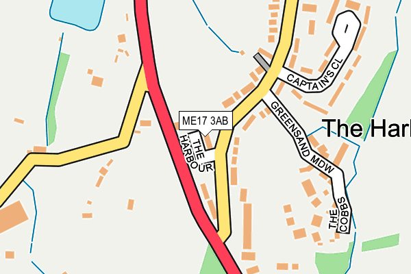 ME17 3AB map - OS OpenMap – Local (Ordnance Survey)