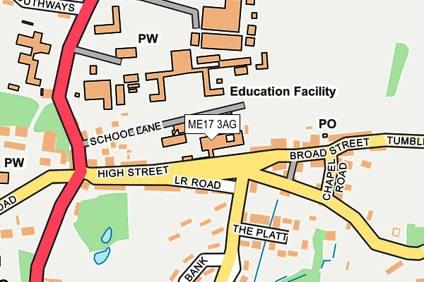 ME17 3AG map - OS OpenMap – Local (Ordnance Survey)