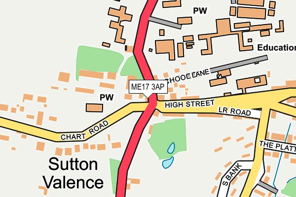 ME17 3AP map - OS OpenMap – Local (Ordnance Survey)