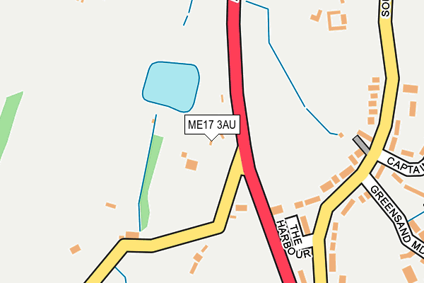 ME17 3AU map - OS OpenMap – Local (Ordnance Survey)