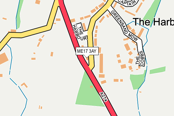 ME17 3AY map - OS OpenMap – Local (Ordnance Survey)