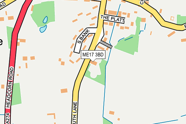 ME17 3BD map - OS OpenMap – Local (Ordnance Survey)