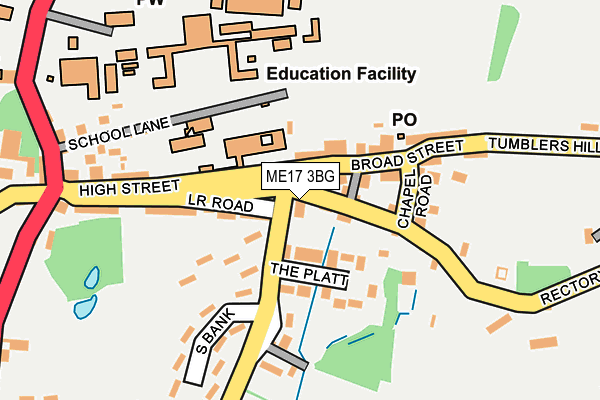 ME17 3BG map - OS OpenMap – Local (Ordnance Survey)