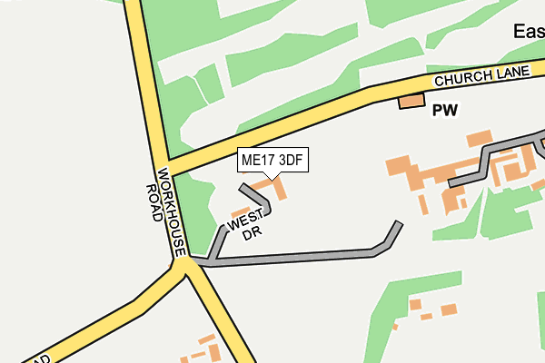 ME17 3DF map - OS OpenMap – Local (Ordnance Survey)