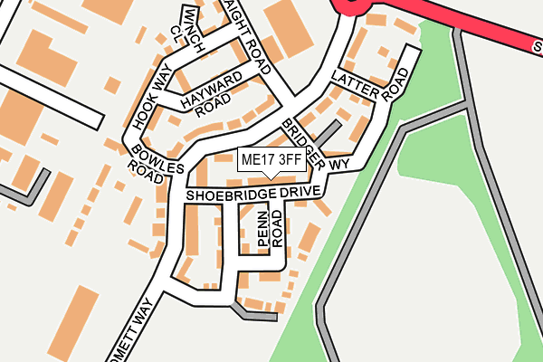 ME17 3FF map - OS OpenMap – Local (Ordnance Survey)