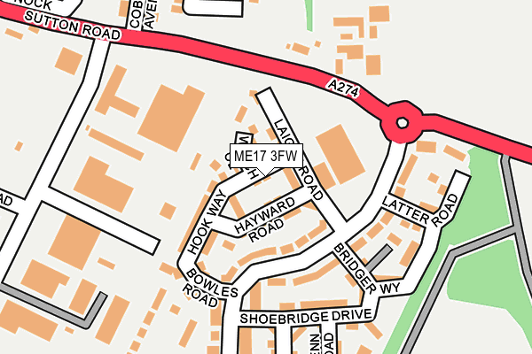 ME17 3FW map - OS OpenMap – Local (Ordnance Survey)