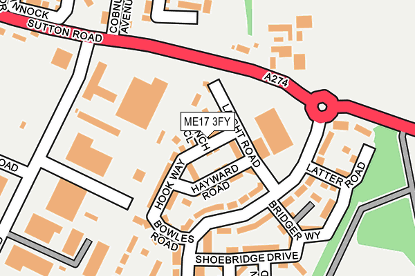 ME17 3FY map - OS OpenMap – Local (Ordnance Survey)