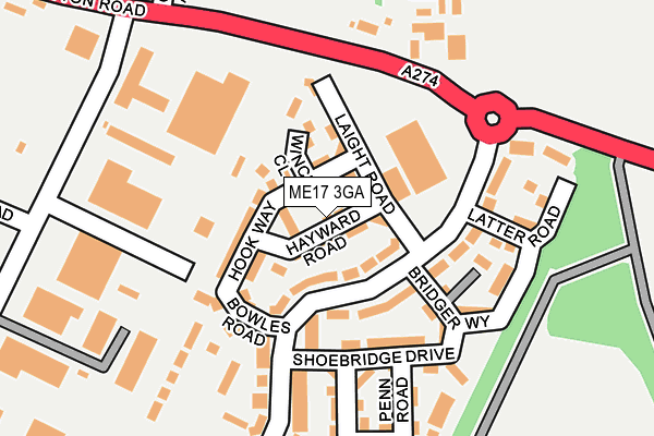 ME17 3GA map - OS OpenMap – Local (Ordnance Survey)