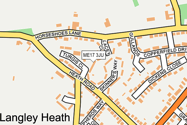 ME17 3JU map - OS OpenMap – Local (Ordnance Survey)