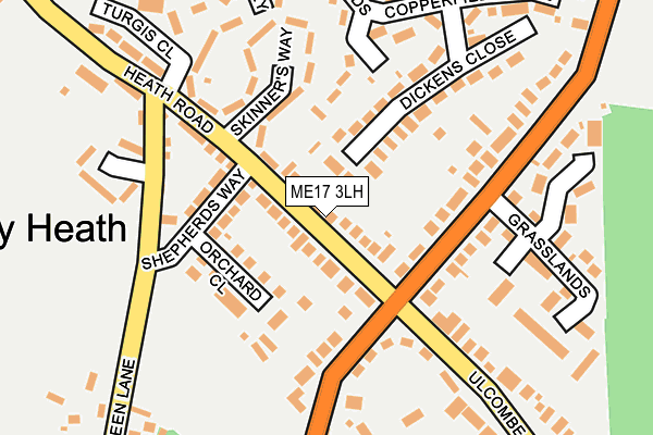 ME17 3LH map - OS OpenMap – Local (Ordnance Survey)