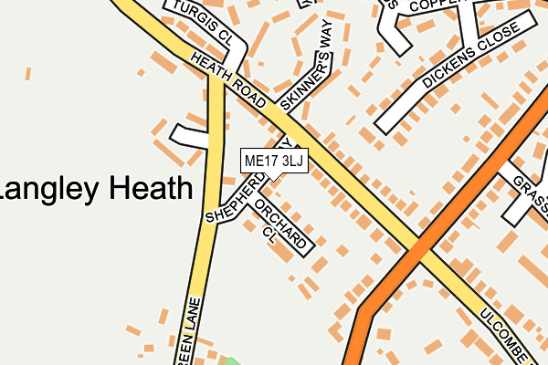 ME17 3LJ map - OS OpenMap – Local (Ordnance Survey)