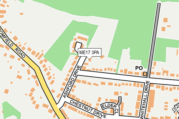 ME17 3PA map - OS OpenMap – Local (Ordnance Survey)