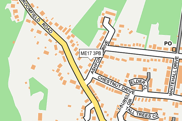 ME17 3PB map - OS OpenMap – Local (Ordnance Survey)