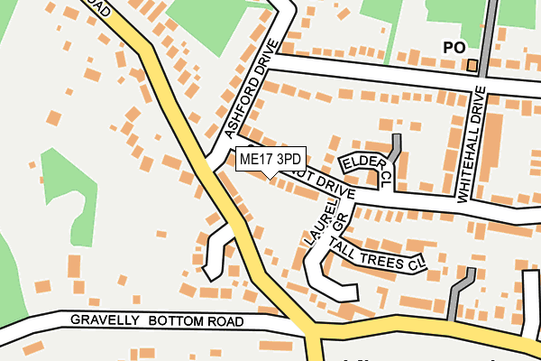 ME17 3PD map - OS OpenMap – Local (Ordnance Survey)