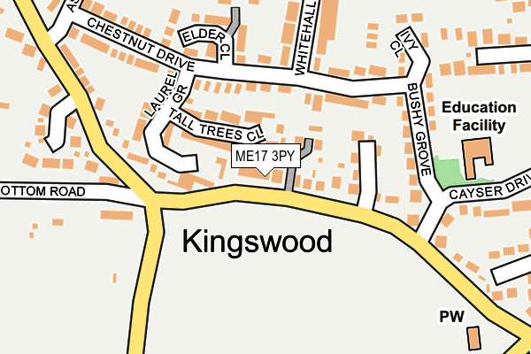 ME17 3PY map - OS OpenMap – Local (Ordnance Survey)